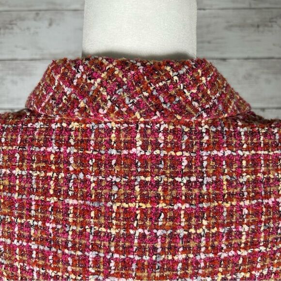Walter Neiman Marcus Capelet Rhinestone Brooch Tweed Multicolor Lined NWT $310 - Picture 6 of 11